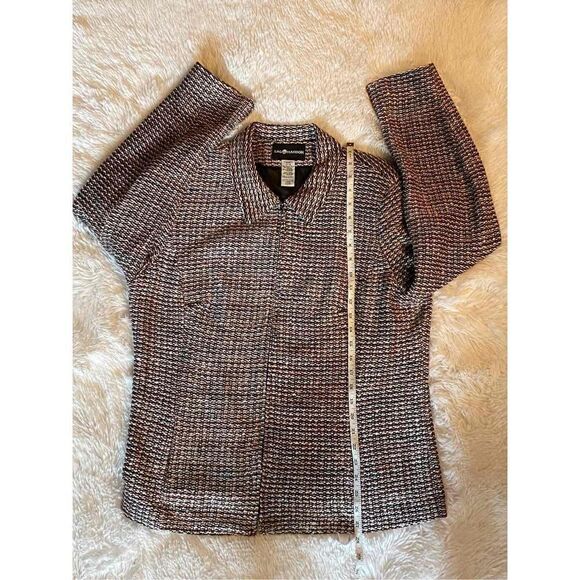 Sag Harbor SZ 14 Woman’s Beautiful Multicolored Soft Zip Up Jacket - Picture 6 of 8